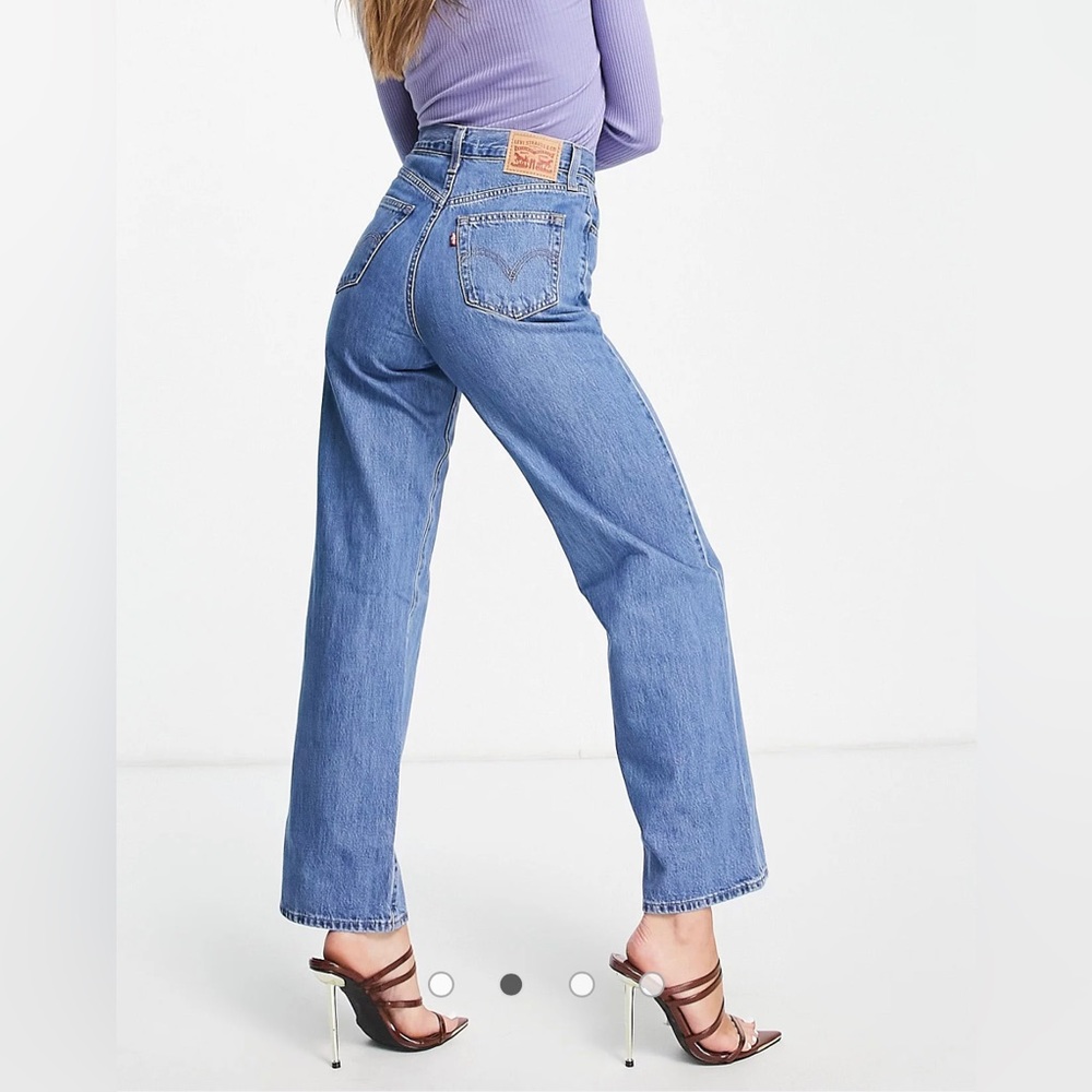 Levi’s High Waisted Straight Leg Jeans in Joe Stoned Medium Wash NEW